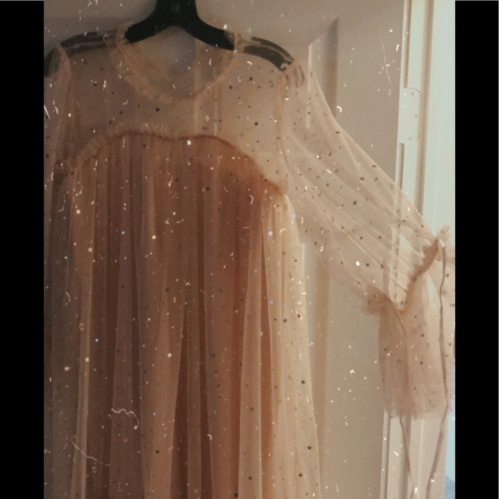 🌸Cream Sparkly Vintage Dress🌸
